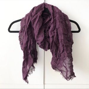Linen blend crinkle scarf